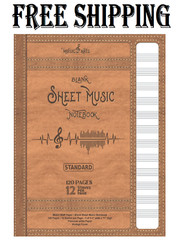 Blank Sheet Music Notebook | Music Manuscript Paper Notebook | 120 Pages | 12 St