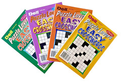 Lot 4 Penny Press Dell Puzzle Lovers Crosswords Puzzle Books All Solving Levels