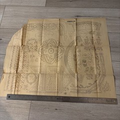 Rare Antique French Embroidery Pattern Sheet – Cendrillon Journal (November 1857