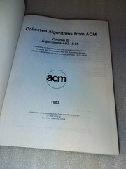 Collected Algorithms from ACM Volumes I-IV 1980-1983 Computer Science