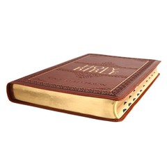 The Holy Bible King James Version LARGE PRINT Thumb Indexed Edition / TAN