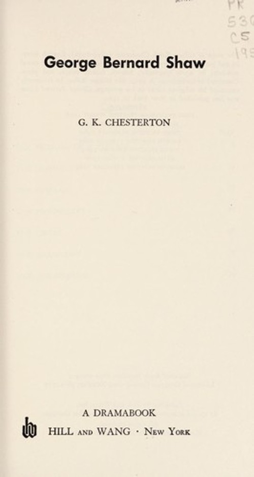 George Bernard Shaw. G. K. Chesterton