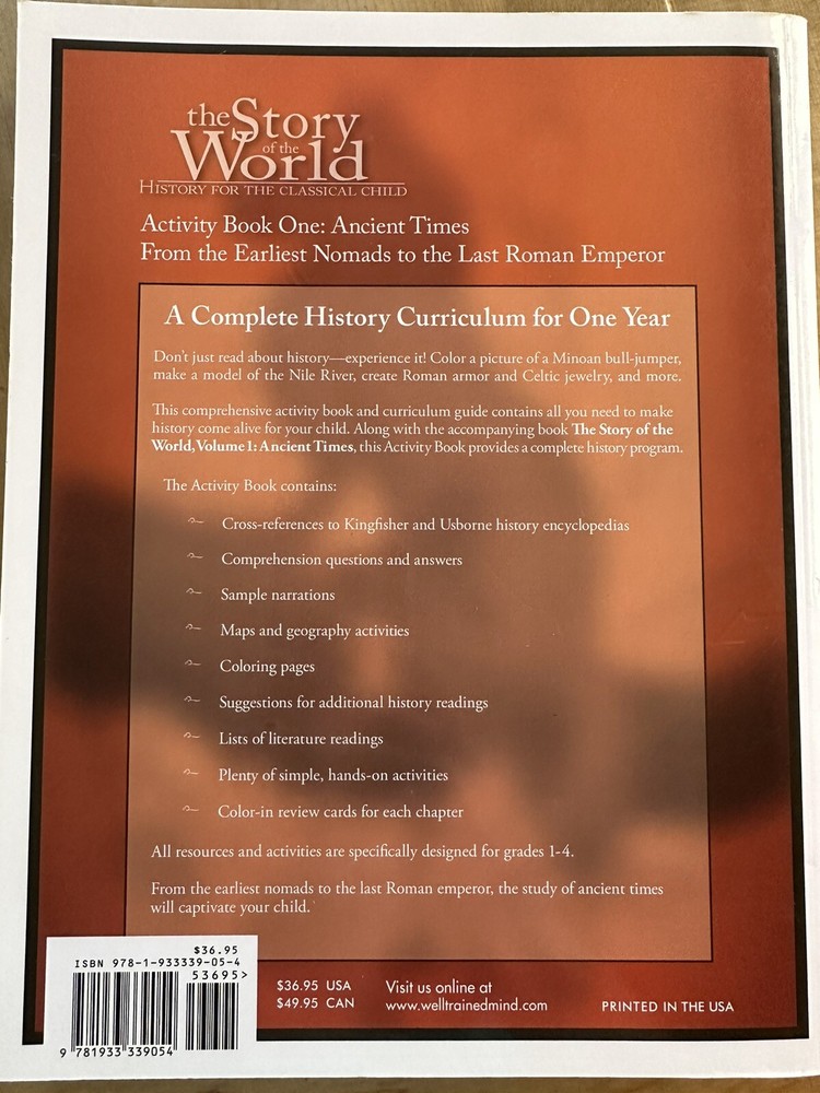 The Story of the World, Activity Book 1: Ancient Times