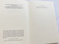 (First American Edition) 1969 hC Early Christian Experience by Gunther Bornkamm