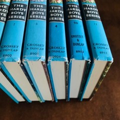 6 Vintage The Hardy Boys Mystery Books Franklin W Dixon Blue Matte 1 – 4 10, 11