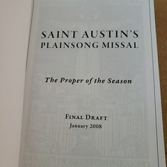 Saint Austin’s Plainsong MISSAL Lancelot Andrewes Press Hardcover 2008 Orthodox