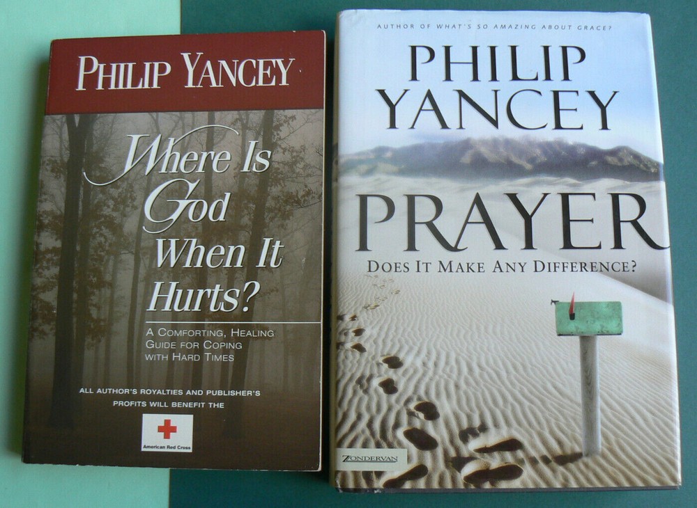 2 Philip Yancey books-Where Is God When It Hurts?PB,Prayer-Make a Difference?HC