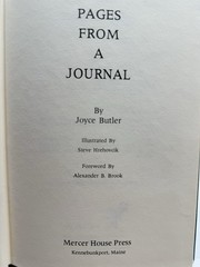 Pages from a Journal Joyce Butler SIGNED 1976 HC/DJ Maine Kennebunk Memoir