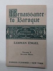 Renaissance to Baroque Vols 1-5 Lehman Engel Flamer Inc PB G+ 260416