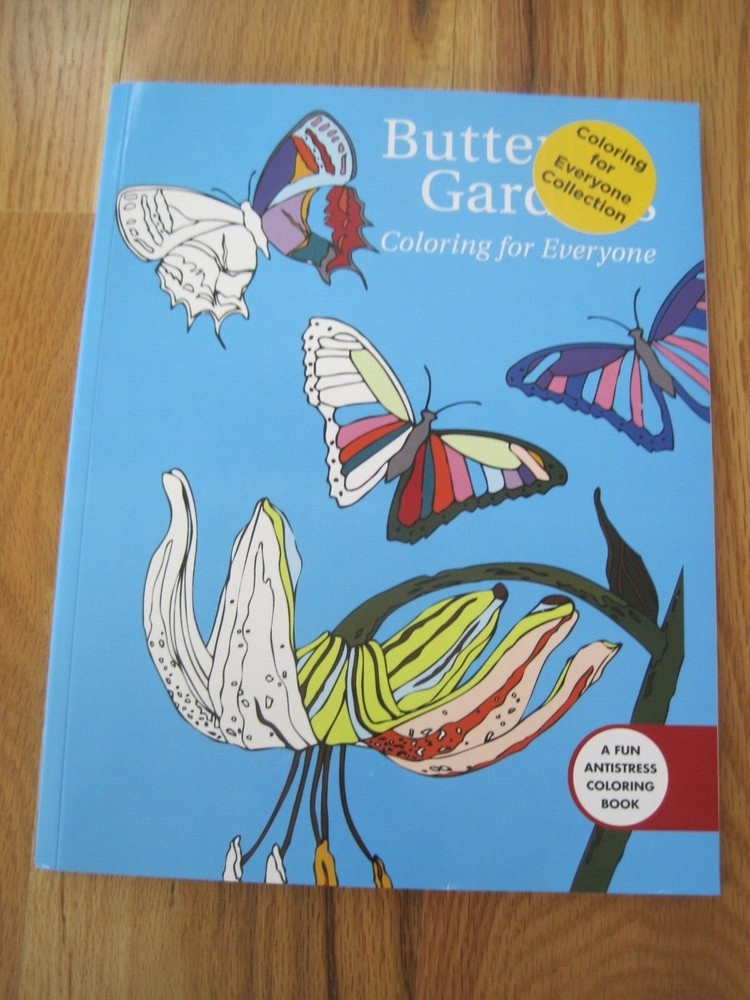 Butterfly Garden Coloring Book Everyone Adult Skyhorse 2016 Publication New