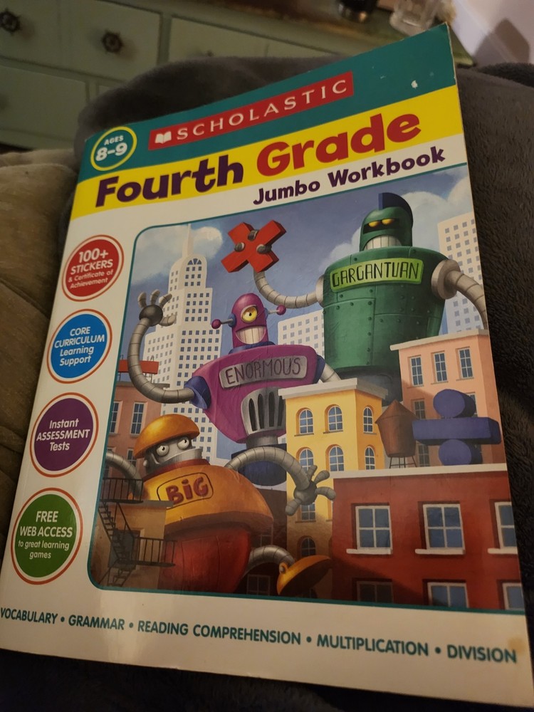 Scholastic Fourth Grade Jumbo Workbook (Ages 8-9)