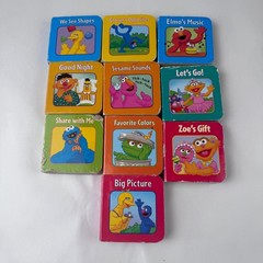 Sesame Street Mini Board Books Lot of 10 Elmo Zoe Cookie Monster Big Bird