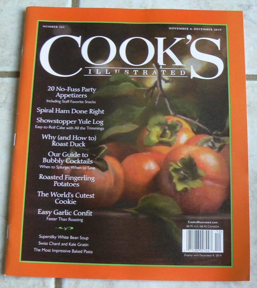 Cook’s Illustrated #161 Nov/Dec 2019 Ham,Yule Log,Cocktails,Garlic Confit,Duck +
