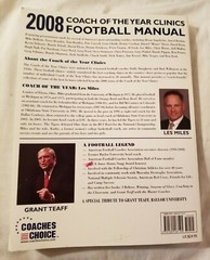 2008 Coach of the Year Clinics Football Manual (2008) Earl Browning