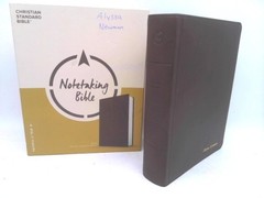 CSB Notetaking Bible, Brown Genuine Leather Over Board by Csb Bibles by Holman