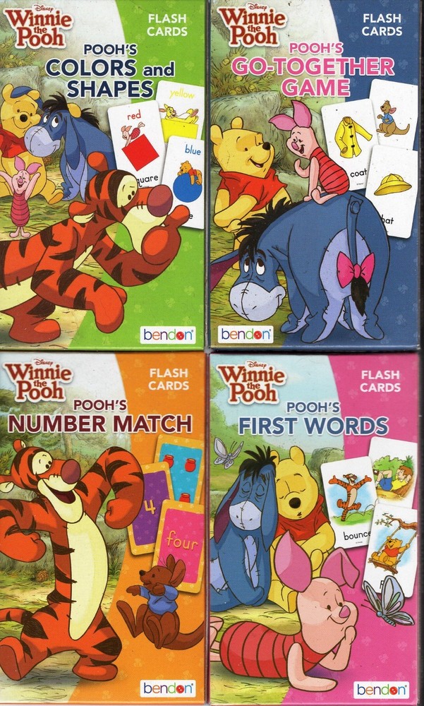 Winnie the Pooh – Learning Educational Flash Cards ( Set of 4 Decks)