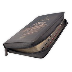 Biblia con Cierre Letra Gigante Manual 14 puntos RV1960 imit piel negro con i…