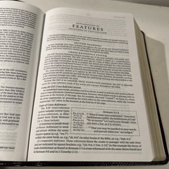ESV Personal Reference Holy Bible Brown Tan Tru-Tone Single Column Side Ref.