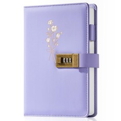 Diary with Lock for Girls A5 Leather Diary for Women 260 Pages 100 GSM Refill…