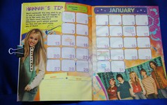 Hannah Montana Social CALENDAR 30 Pages Paperback Press outs Stickers Jan – Dec