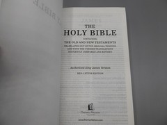 King James Version Bible, Large Giant Print 11.5-Pt, Blue Leather-Soft Cover