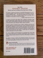 Centaurs and Amazons Women and the Pre-History Great Chain of Being/ duBois