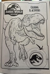 Jurassic World Three Books in One NEW Coloring Color & Trace Color by Number