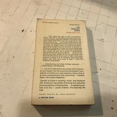 Roger Shattuck paperback The Banquet Years Jarry Satie Rousseau Apollinaire ’68!