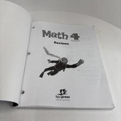 BJU Press Math 4 Student Reviews Third Edition Educational Workbook –