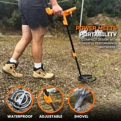 Metal Detector for Adults, Professional Waterproof Gold & Silver Detector, Recha