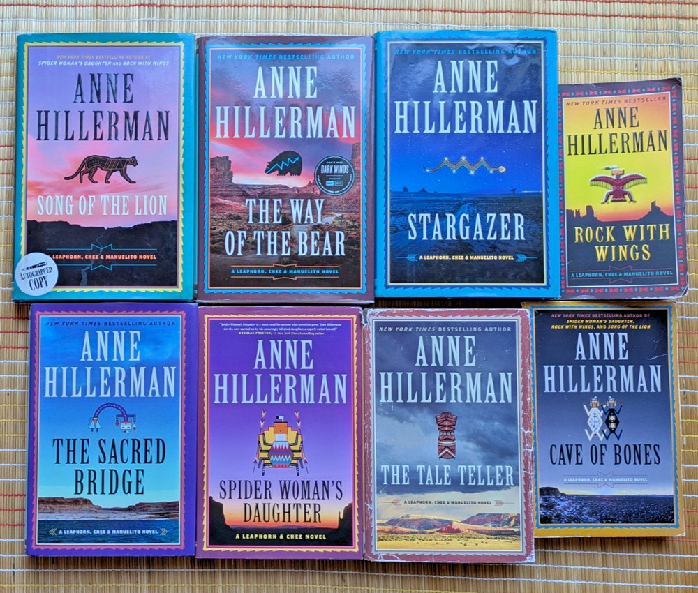 ANNE HILLERMAN Chee/Leaphorn Navajo Mysteries – 6 HCDj 1 TPB 1 PB – 1 Signed