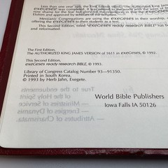 The Exegeses Ready Research Bible KJV 1993 2nd Ed Bonded Leather Gilt Page Edges