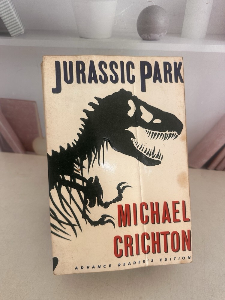 JURASSIC PARK 1990 First Edition! Michael Crichton Advance Reader’s Edition