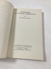 Landmarks In Russian Literature – Maurice Baring (Paperback, 1960)