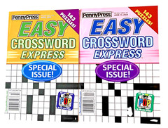 NEW Lot of 2 Penny Press Dell Crossword Express SPECIAL Issue Puzzle Books
