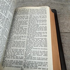 Vintage Holy Bible King James National Bible Press Black HC Illus Gilt Edges