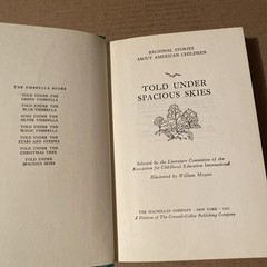 VTG 1962 Told Under Spacious Skies – Regional Stories About American Children HC