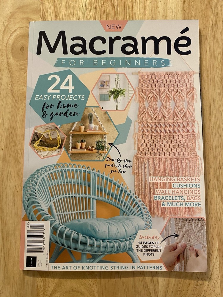 Macrame For Beginners Magazine Book Zine How To Art Create Patterns 5 US SELLER