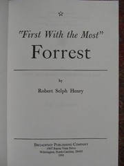 FIRST WITH THE MOST – NATHAN BEDFORD FORREST – BRAND NEW – CIVIL WAR