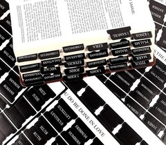 Black Bible Tabs for Men – Paper Index Tabs for Scripture Study & Chapter Marker