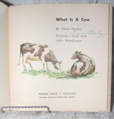 What Is a Cow Book Childrens Book signed by Author Gene Darby
