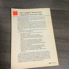 The Complete Minolta SLR Camera And Accessory Guide – Paperback – 168 Pages