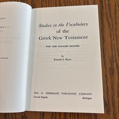 Studies In The Vocabulary Of The Greek New Testament By Kenneth S. Wuest PB