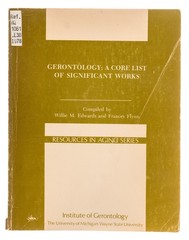 RARE Gerontology: A Core List of Significant Works 1978 Paperback Edwards Flynn