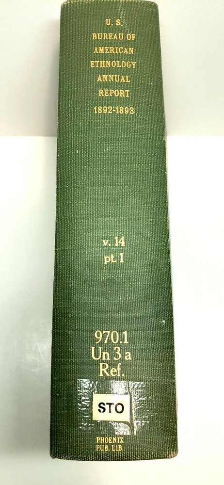 American Indian Ethnology Fourteenth 14th Annual Report 1892 -1893 Part I