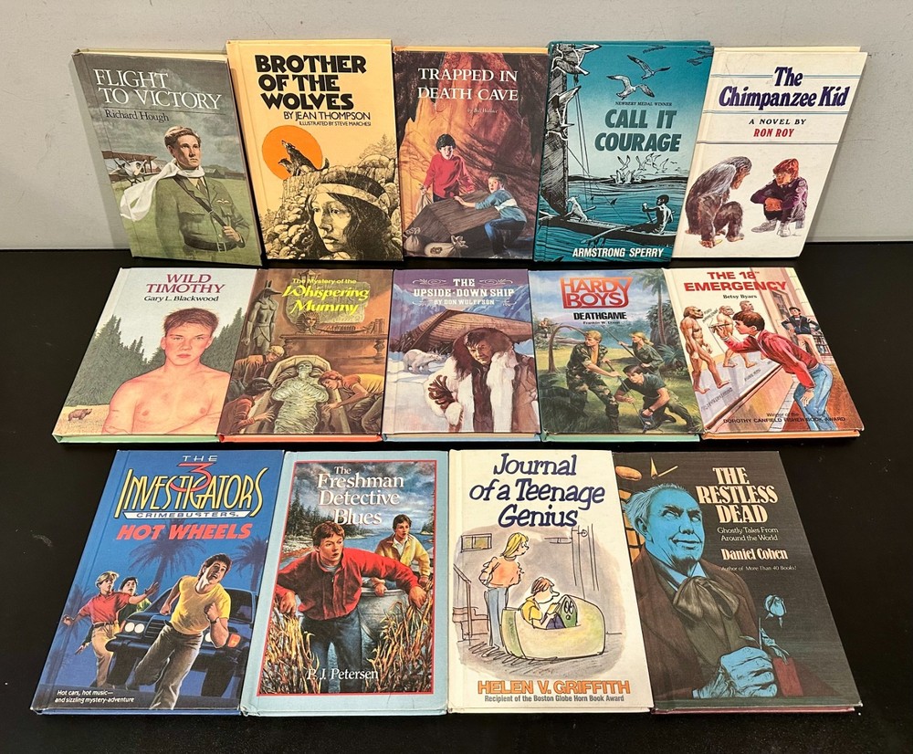 Vintage Just for Boys Book Weekly Reader Book Lot of 14 (Hardcover)