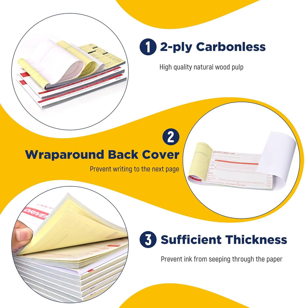 15 Pack Daily Log Books for Truck Drivers with 7 & 8 Day Recap, Driver Log Bo…