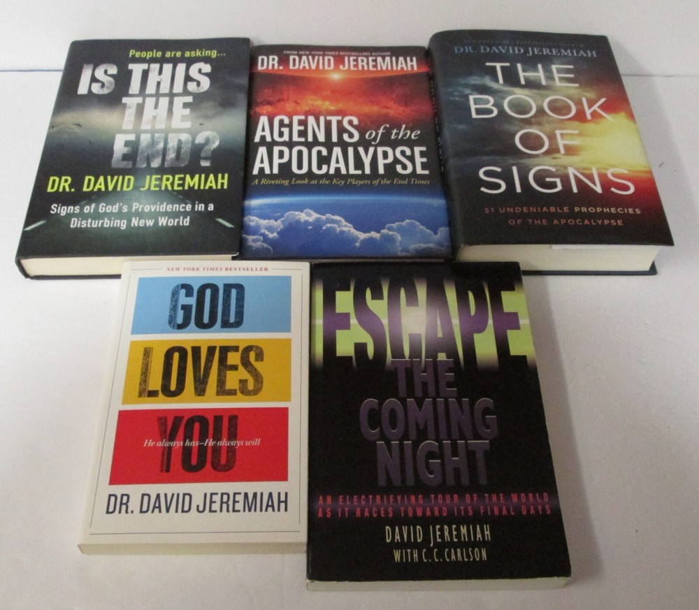 Dr. David Jeremiah lot of 5 religious Christian books 3 HB & 2 PB *READ* rj