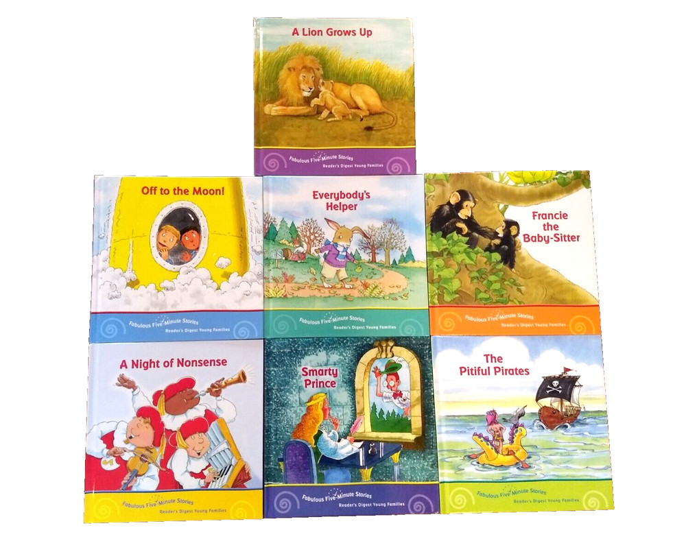 Reader’s Digest Fabulous Five Minute Stories Children’s HC Book Lot/7 – Like New
