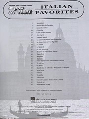 EZPLAY TODAY 393 Italian Favorites 25 ClassicSongs,Dances, and Arias Hal Leonard